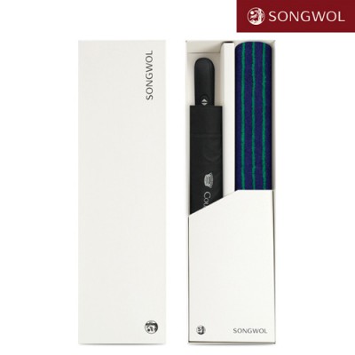 [송월타올] 송월 듀얼 스트라이프40 (180g) + 3단 완자63 우산 2P 콤보세트