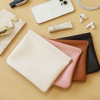 모모카멜 PU 자동 닫힘 파우치 대형 (GP01L)