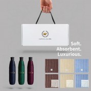 잭니클라우스 3단 암막초미니 + 호텔수건 스트라이프 180g (국산) 선물세트