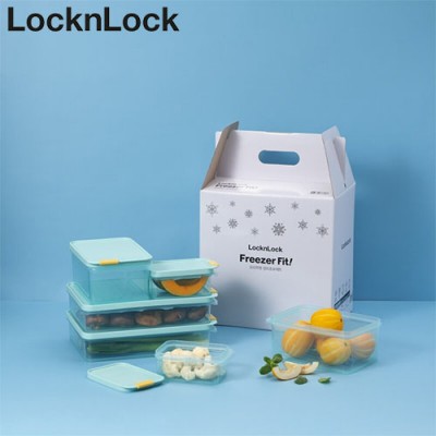 락앤락_105s6BLU 프리저 핏 냉동실 정리 초보 세트 6P set_냉동실용기 6개