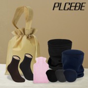 플씨드 겨울 5종 복주머니 파우치 D세트 (폴라폴리스 넥워머+왕귀마개+방한덧신+다용도 손난로)