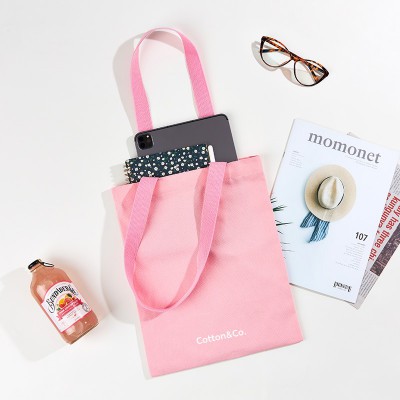 [국내제작] 코튼앤코 커스텀 세로형 컬러 에코백 28x36