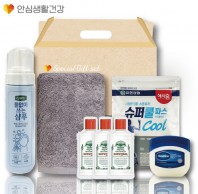 돌봄케어104호(디펜드샴푸+국산타올170g+유시몰+바세린+유한양행슈퍼쿨파스)