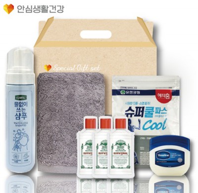 돌봄케어104호(디펜드샴푸+국산타올170g+유시몰+바세린+유한양행슈퍼쿨파스)