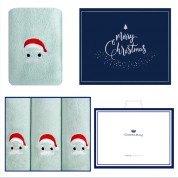 [송월타올] 산타 3매세트+쇼핑백