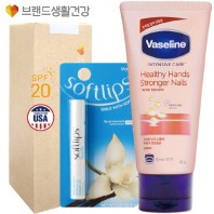 브랜드생활건강세트 37-5호 (멘소래담 소프트립스 립밤+바세린 핸드크림세트)