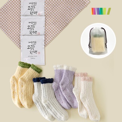 세트) 핫팩3+마시멜로 수면양말M