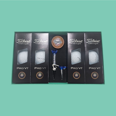 타이틀리스트 Pro-V1 12구+골프티+가죽 볼마커세트