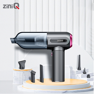 [지니큐] 휴대용 차량용 초강력 핸디형 멀티 무선청소기 공기주입기 ZQ-VC500