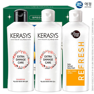 케라시스샴푸 린스 샤워메이트 3종