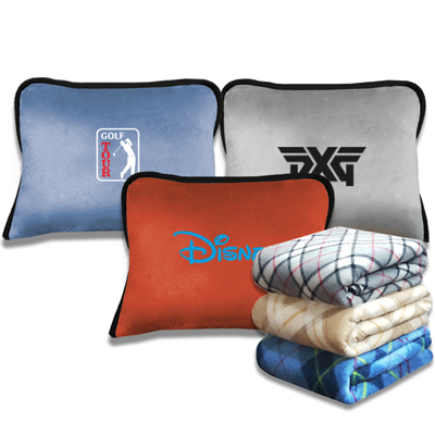 벨보아 프리미엄 쿠션+체크항공 폴라담요