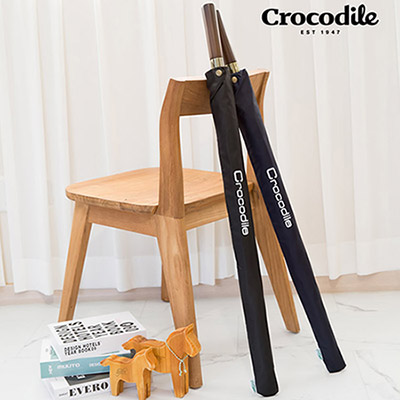 크로커다일 우드 솔리드 늄 장우산 2컬러