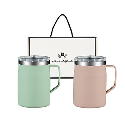 웰세스 이중 스텐 머그컵 [W5502] 2P 세트