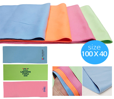 스웨이드 스포츠타올 가로 100cm 세로 40cm 건식 응원타올 전면및 양면 전체인쇄가능