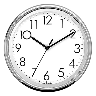 패미리 크롬원형 벽시계 SI204C