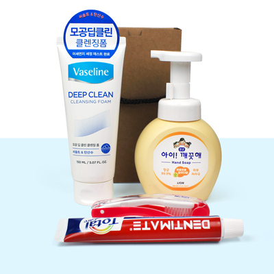 바세린 아이깨끗해 크리오 세면용품 치약칫솔 4종세트