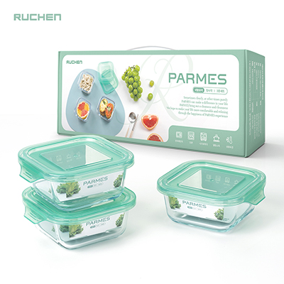 루첸 파르메스 내열유리 정사각 3종세트