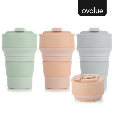 오밸류 접이식 실리콘 텀블러 500ml
