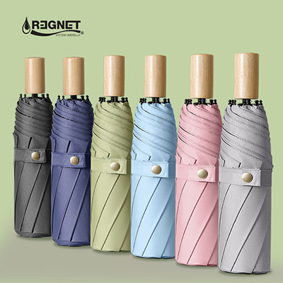 포레스트 8K 3단 UV코팅 나무 손잡이 양우산