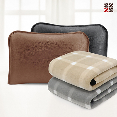 그리드체크클래식쿠션담요