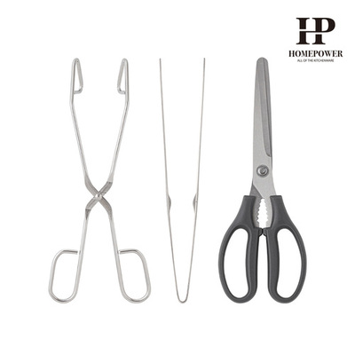[홈파워] 키친툴 3P 세트 (가위형집게+핀셋집게+주방가위)