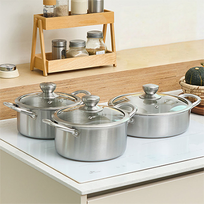 영국R. 마이티 통3중 IH 스텐 양수 냄비 3종 세트