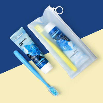 2080 부케가르니 치약칫솔세트 크리스탈솔트 미세모 지퍼백