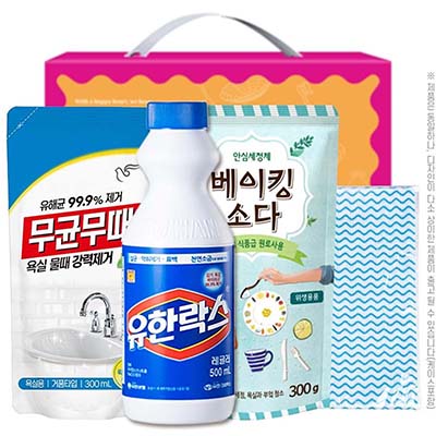 무균무때 유한락스 베이킹소다300리필 항균행주 4종