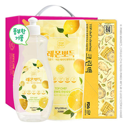 레몬뽀득주방세제512용기 307리필 크린백 3종세트