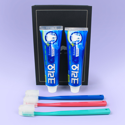 크리오 치약칫솔세트 미세모 칫솔3개 기능성 치약2개