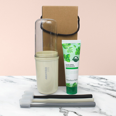 나드 Nard 프리미엄 고급 허브치약 나드 이중미세모 칫솔3개 양치컵세트