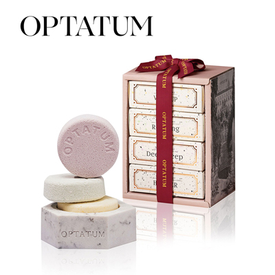 옵타움 OPTATUM 아로마테라피 샤워스티머 3종 선물세트(대리석홀더포함)