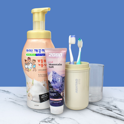 아이깨끗해 거품샤워 바디워시 700g 양치컵  5종세트