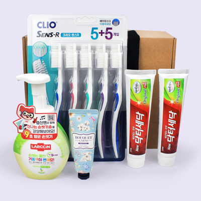 크리오 미세모칫솔 10입  랩신 핸드워시 5종세트