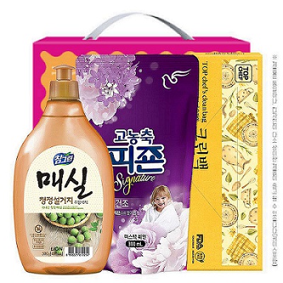 참그린 매실주방세제500용기 피죤 크린백 3종세트