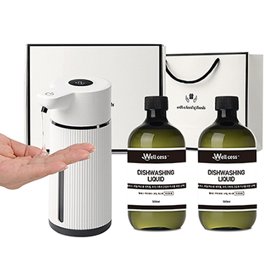 웰세스 WG-152G 대용량 젤 자동디스펜서1P+주방세제2P 선물세트
