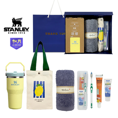 데일리 스탠리 플립스트로 591ml 포멜로1호 텀블러 파우치 M오랄비 칫솔치약세트