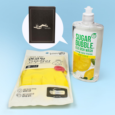 슈가버블 주방세제 고무장갑 주방용품세트