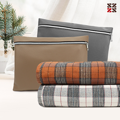 타탄더블양면 클러치쿠션담요A