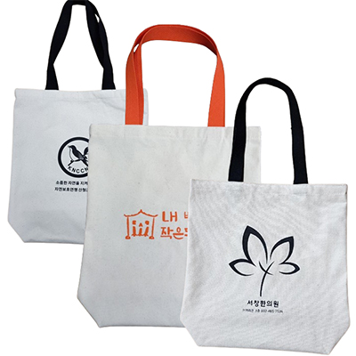 캔버스면 10수 기본형 칼라끈 에코백