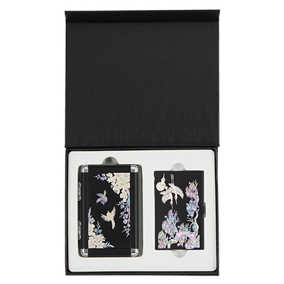 매화나전손톱깍이+송학나전명함케이스2종세트