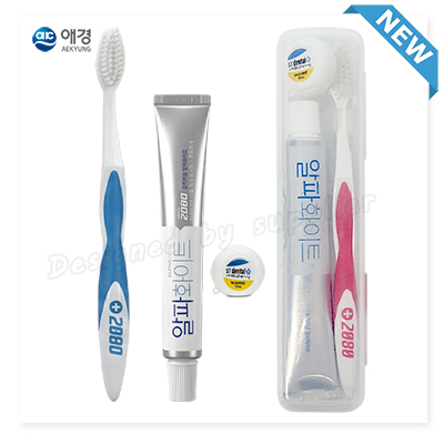 애경2080미세모 뉴2080화이트치약 국내산치실 칫솔치약세트