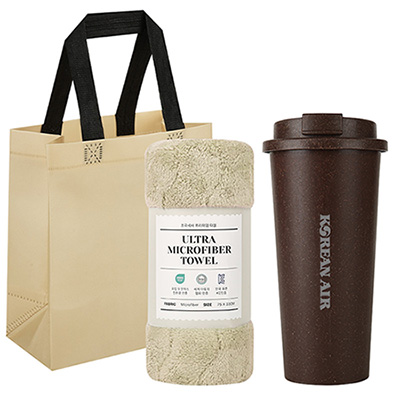 친환경 커피가루 텀블러 630ml + 타올 선물세트