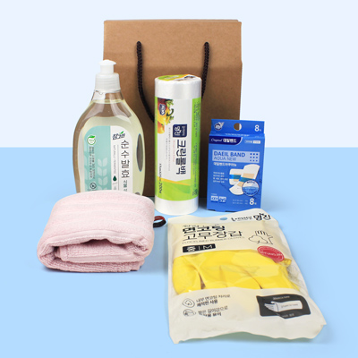 주방용품 종합5종세트 주방세제 주방타올 크린백 고무장갑 대일밴드