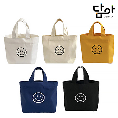 담아 스마일 에코백 미니가방 숄더 캔버스백
