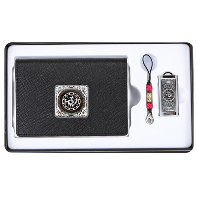 삼족오자개소가죽명함지갑+삼족오자개USB(8GB~64GB)