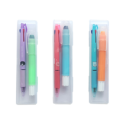 문구세트C형-7(3색볼펜+고체형광펜)