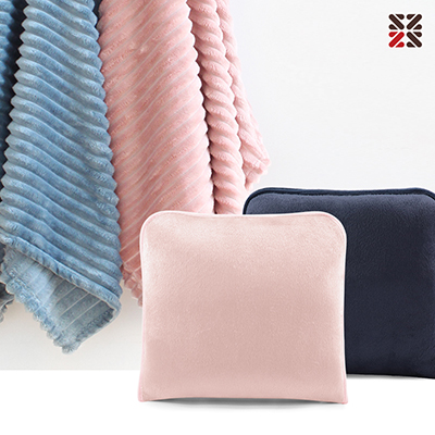 엠보극세사 삼면쿠션담요