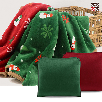 눈사람극세사쿠션담요