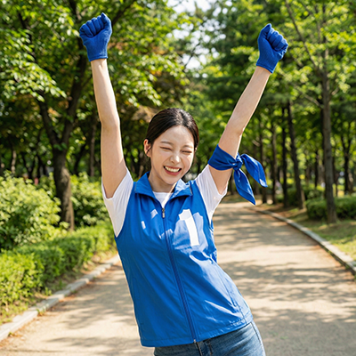 민주당 선거 조끼 (인쇄포함)